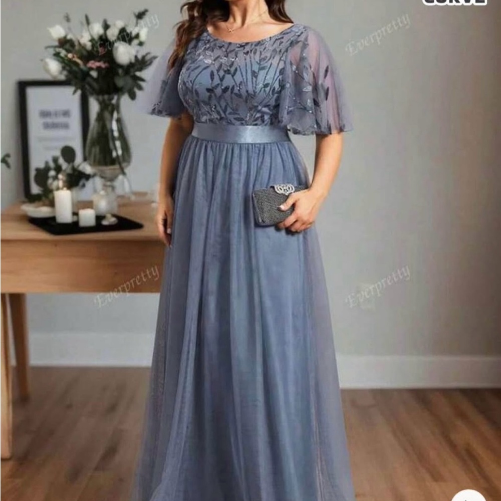 Elegant Gray Evening Gown